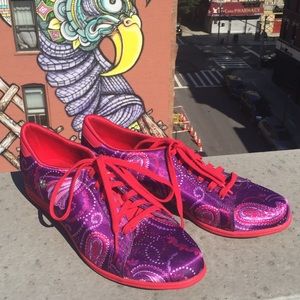 ADIDAS ‘SLEEK SERIES’ PURPLE ABD RED SILK PAISLY